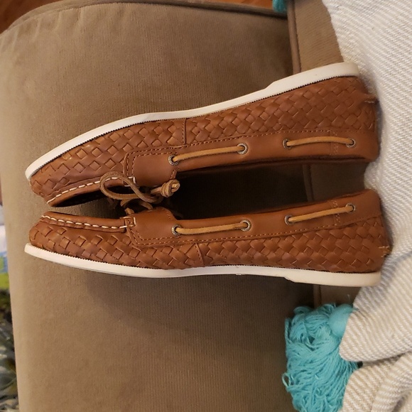 Sperry Women’s Topsiders Braided Woven Leather Loafers Flats Boat Shoe Brown 6.5 - Picture 9 of 9